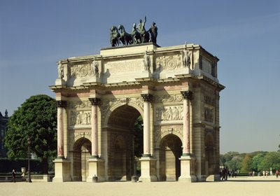 Ansicht des Arc de Triomphe du Carrousel, gebaut 1806-08 von Charles Percier